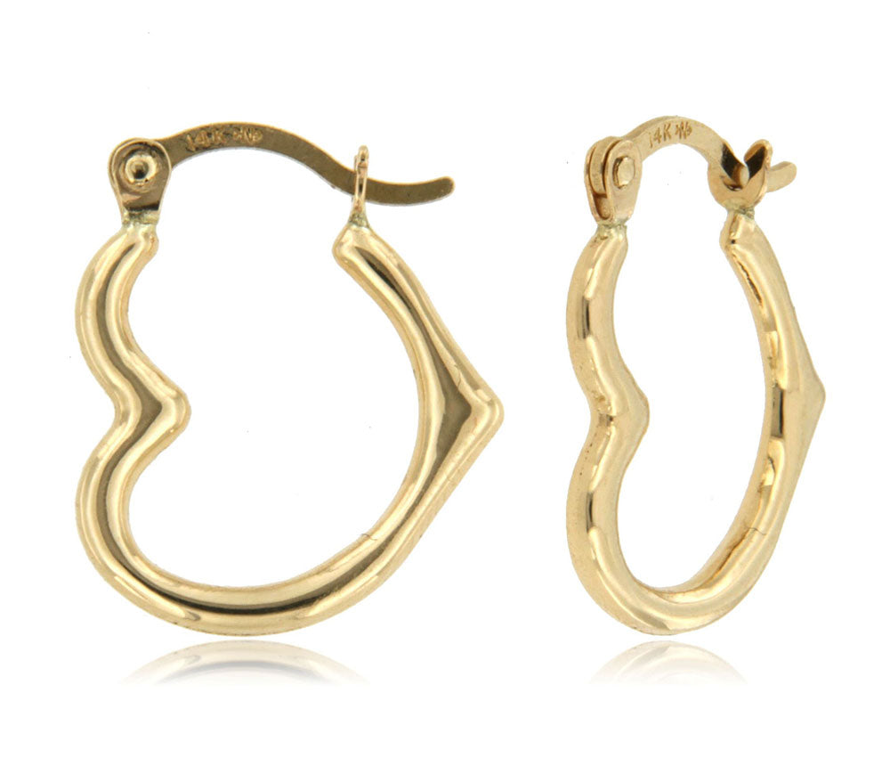 Gold Flower Hoop Earrings, 14K Yellow Gold Small Hoops Petal Design – Five  Star Jewelry Brokers